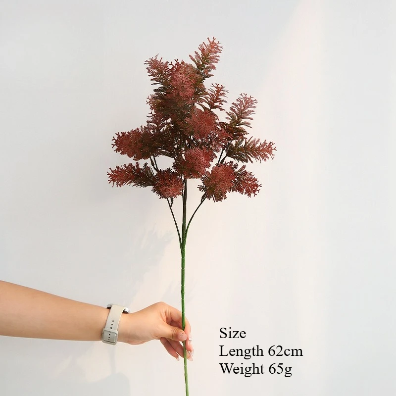 2 Stück künstliche Blumen, Herbst-Vintage-Magnolie, DIY-Hochzeitsstrauß, Tischdekoration für Zuhause, künstliche Hortensie, Pfingstrose, Kunstblume – Detail 4