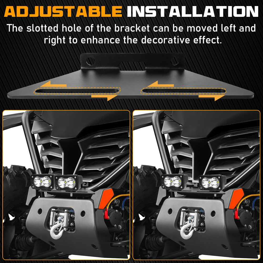 Front Bumper Auxiliary Driving Dual Lights Bracket Work Led Mounting for CFMOTO ZFORCE 1000 Sport R