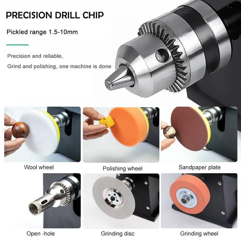 1800W Mini Table Saw Multi-functional Jade Carving Table Grinder Grinding Cutting All-in-one Machine Desktop Polishing Tools