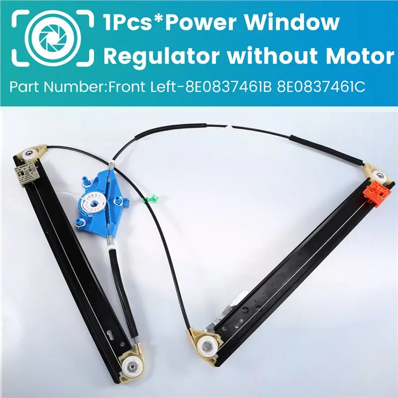 NEW HOT in Stock-8E0837461B 8E0837461C Front Left Power Window Regulator Without Motor For Audi A4 B6 B7 2000-2008