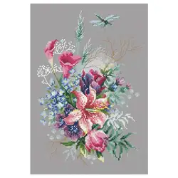 Tulip and Lily Flowers Patterns Counted Cross Stitch 11CT 14CT DIY Cross Stitch Kits Embroidery Needlework Sets Home Decor Gifts