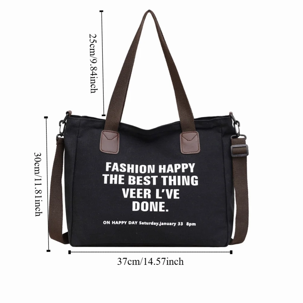 رسالة قماش حقيبة كتف عادية سعة كبيرة حقيبة نسائية صغيرة حقيبة متعددة جيب حقيبة تحت الإبط تنوعا حقيبة يد من القماش النساء الرجال #5