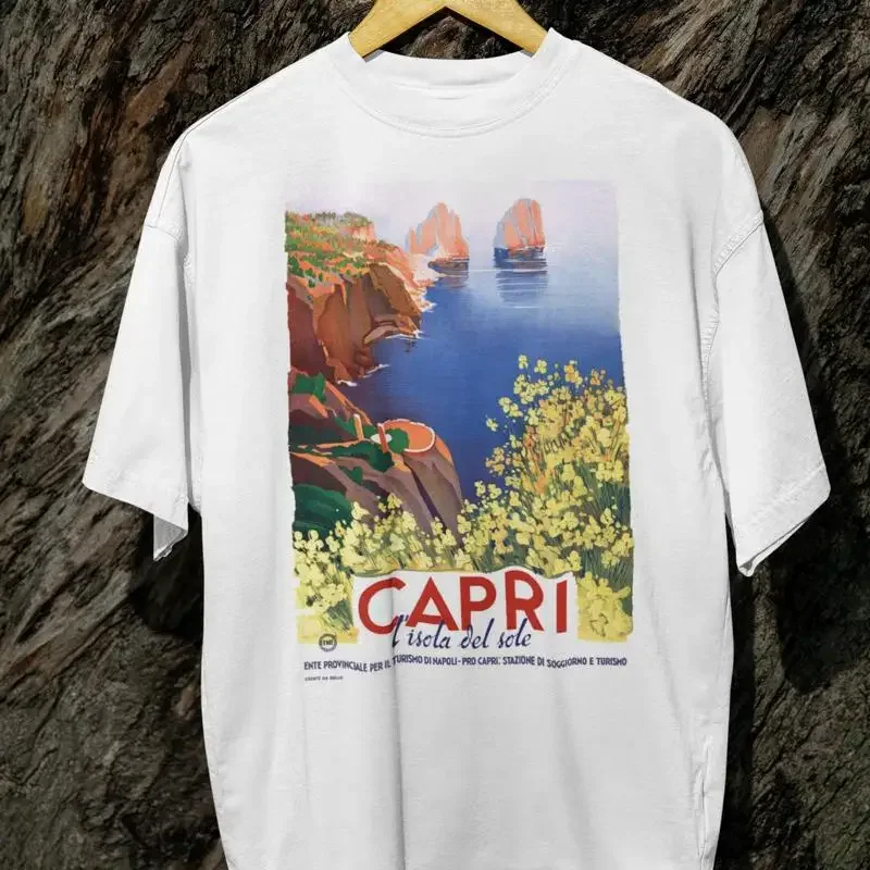 1948 Italy T Shirt Capri Island Travel SweaT Trip Retro Italian Vacation Top