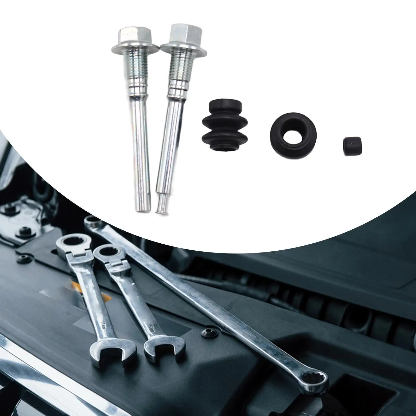 Rear Brake Caliper Guide Pin Set Sturdy Metal Rubber Easy Fit for Nissan X Trail T30 2000 2007 Car Parts Replace Code BCF1446A