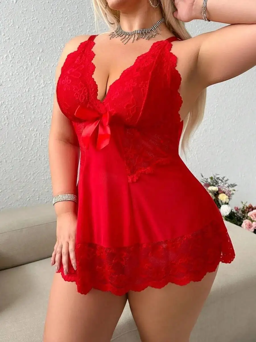 Sexy camisola cinta vestido profundo decote em v arco laço guarnição pura camisola pura malha sem costas profundo v bowknot sem mangas vestido 8xyf