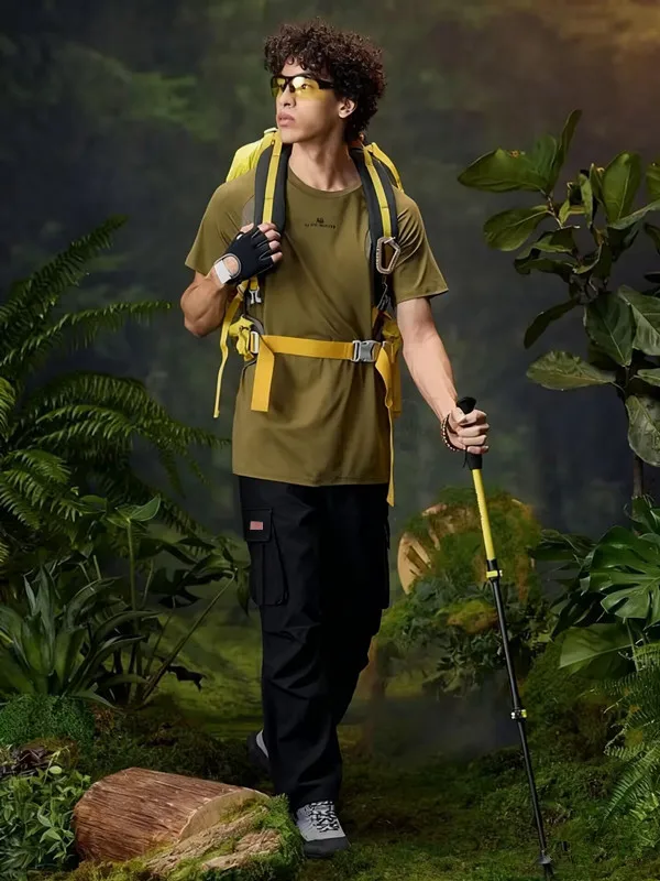 

American style high street retro multi pocket workwear pants for men's new trendy loose straight leg versatile casual long pants