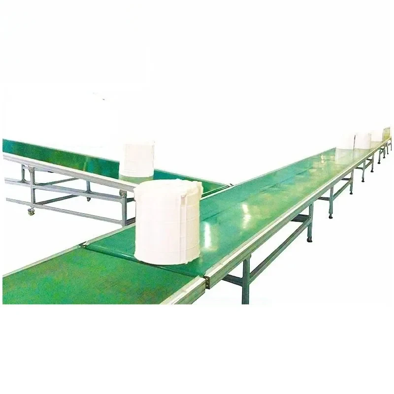 Chinese Factory Flat Belt Conveyor Factory Customization Green PVC Belt Conveyor System Design Food Grade White Belt Conveyor