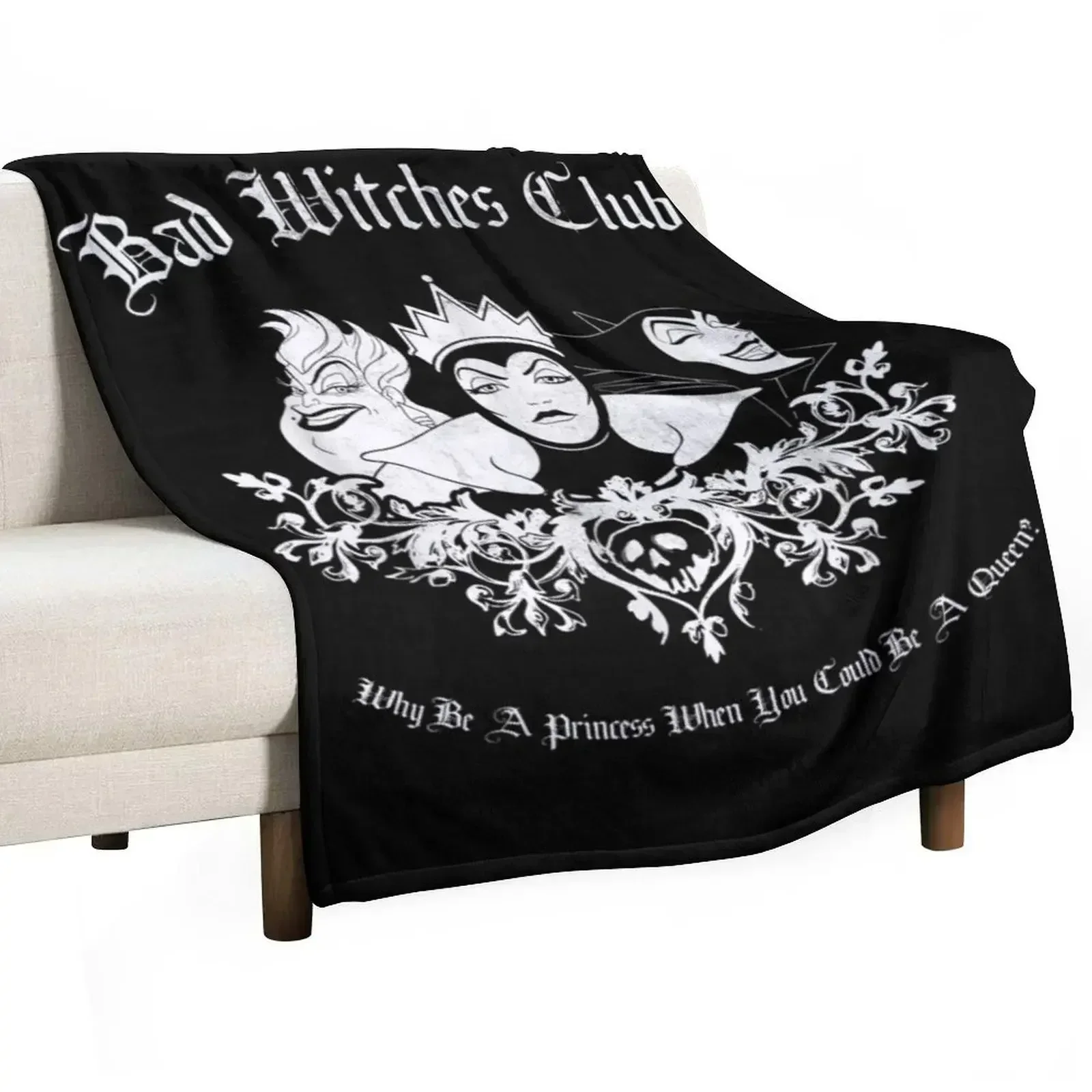 Funny Bad Witches Club Group Shot Throw Blanket Decorative Sofa Sofas Blankets