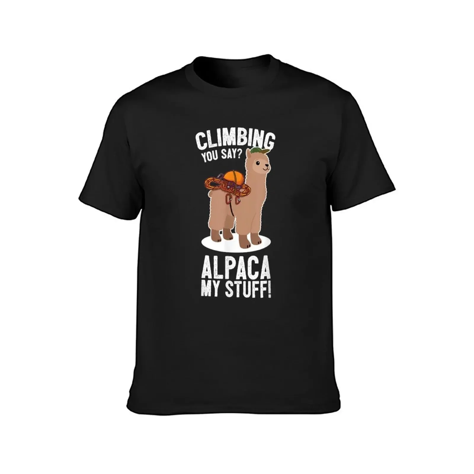 Rock Climber Mountain Bouldering I Alpaca Climbing Gear T-Shirt anime figures baggy shirts men workout shirt