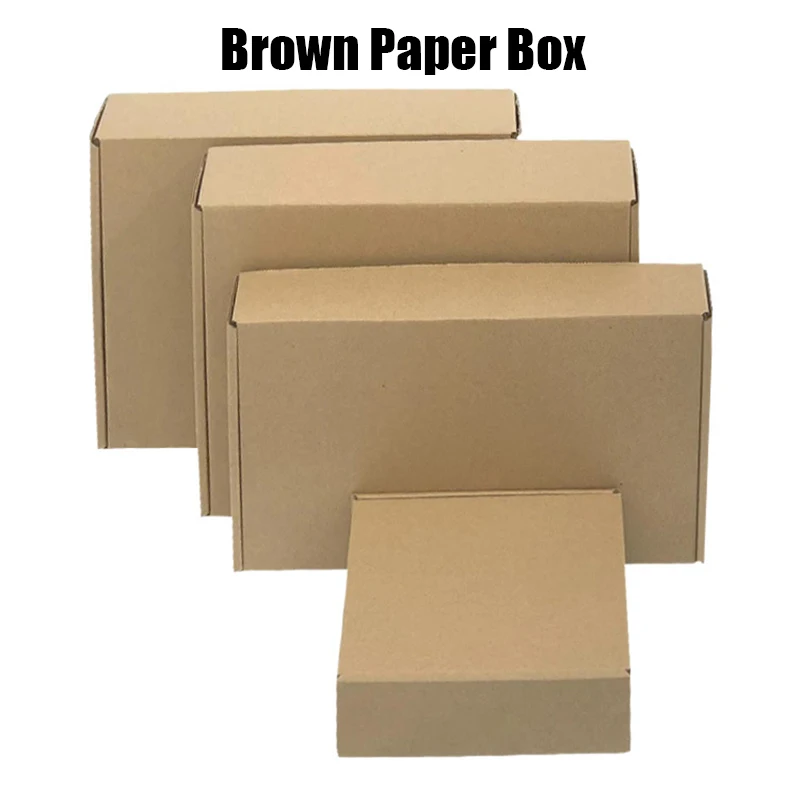 صندوق تغليف الحلوى من ورق الكرافت البني 20 قطعة صندوق هدايا شحن بسكويت عيد الميلاد هدايا الزفاف لتغليف الصابون المصنوع يدويًا للضيوف #5