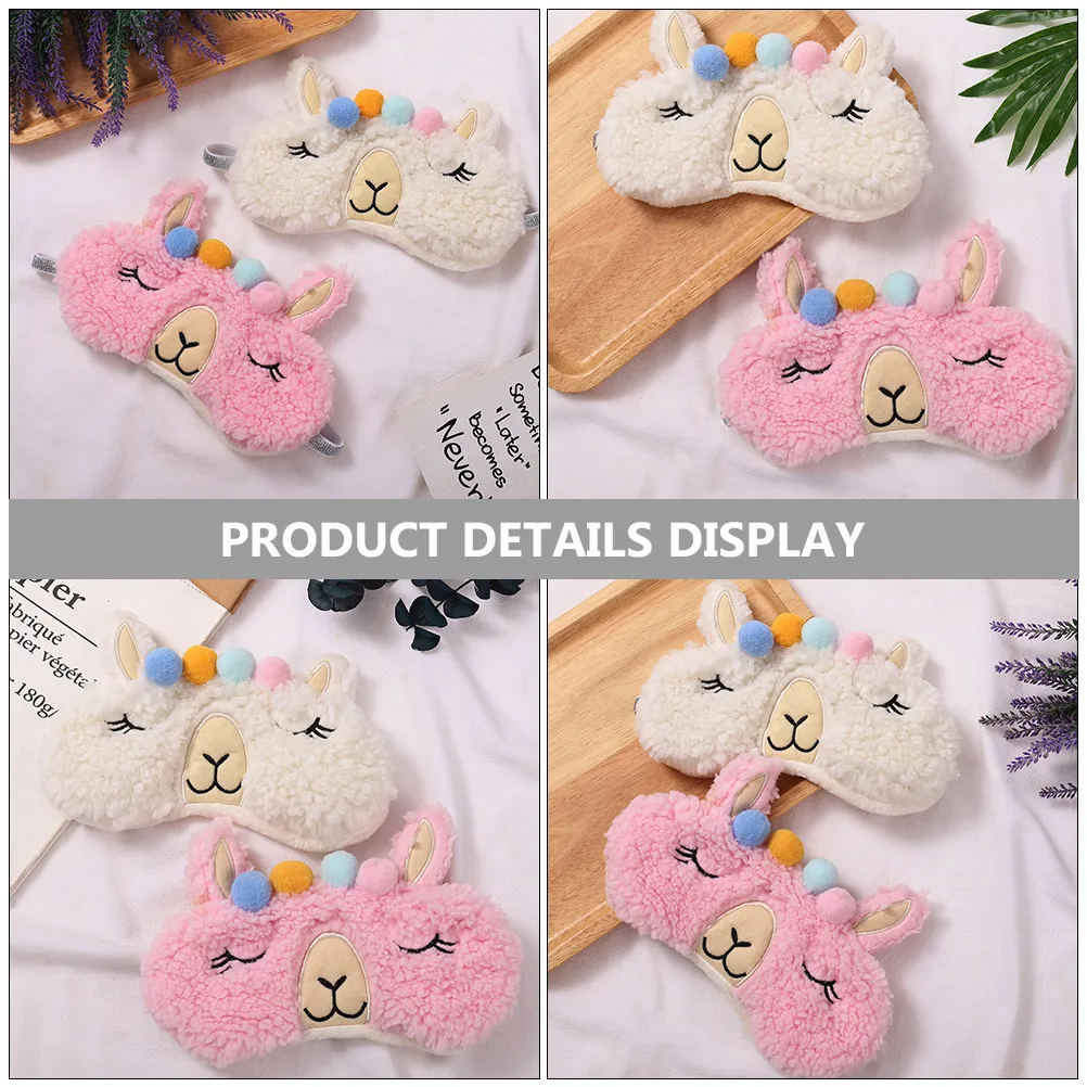 

2Pcs Cartoon Animal Eye Mask for Kids Girls Women Lightweight Breathable Sleep Mask for Travel Home Hotel Plane Camping