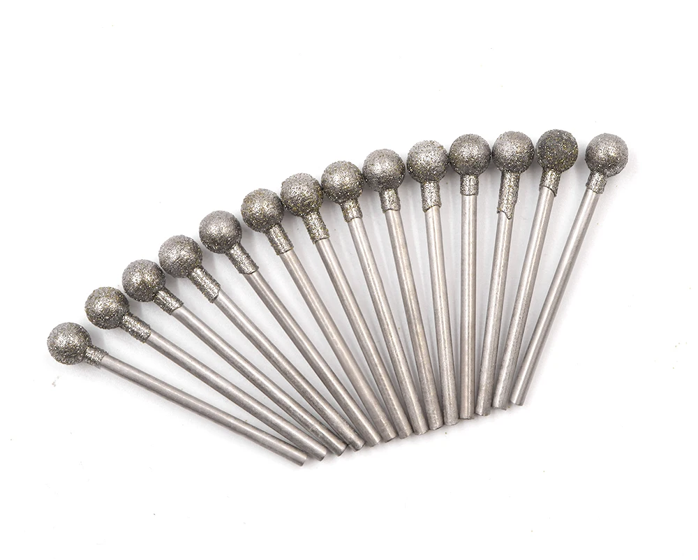 Professionelle Präzisions-Diamantschleifbits - 3mm Schaft Rotationswerkzeug-Zubehör zum Schnitzen, Polieren & Gravieren – Detail 1