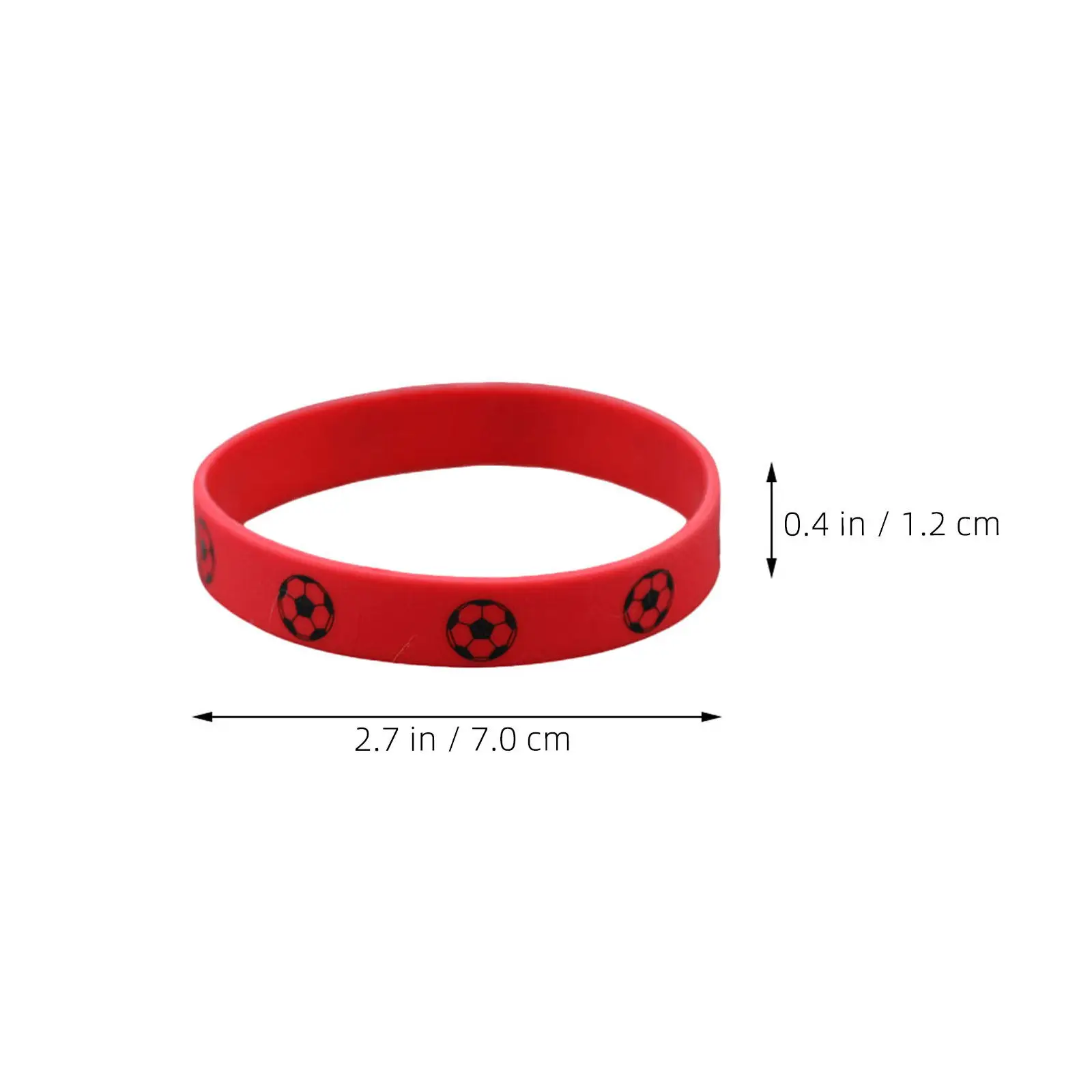 16Pcs Football Silicone Wristbands Soccer Bracelets Stretch Sports Fans Supply Wear-Resistant Comfortable Accessory