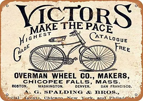  1891 Victors Bicycles Vintage Look Metal Sign 8x12 Inch