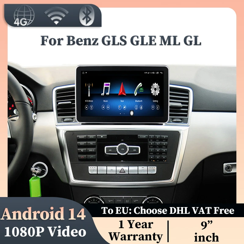 

Android 14 System For Mercedes Benz ML W166 GL X166 GLS GLE 8Core Apple Carplay Car Video Player Navigation Multimedia Screen