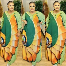 Plus Size African Dresses for Women Muslim Fashion 2024 Boubou Dashiki Traditional Africa Clothes Ankara Outfits Evening Gown