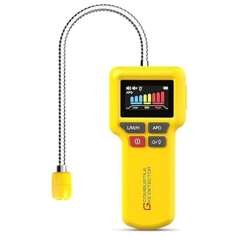 

Natural Gas Detector,Gas Leak Detector With Audible & Visual Alarm,Portable Gas Detector For Home And RV,Probe With LED