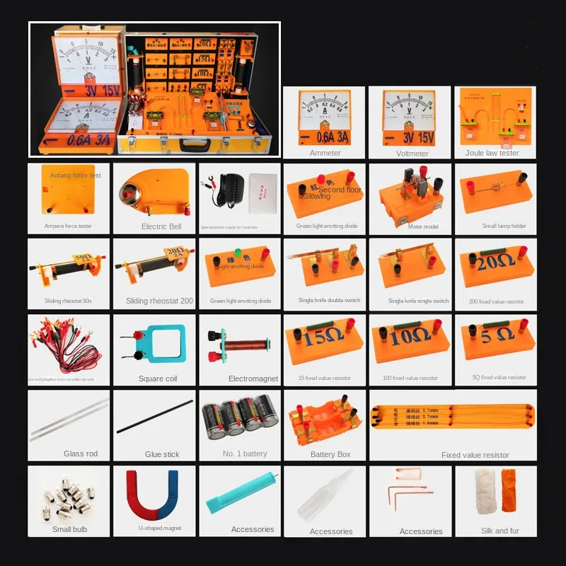 Attrezzatura sperimentale del circuito didattico della scatola dimostrativa di elettricità di aspirazione magnetica per gli insegnanti del grado 9
