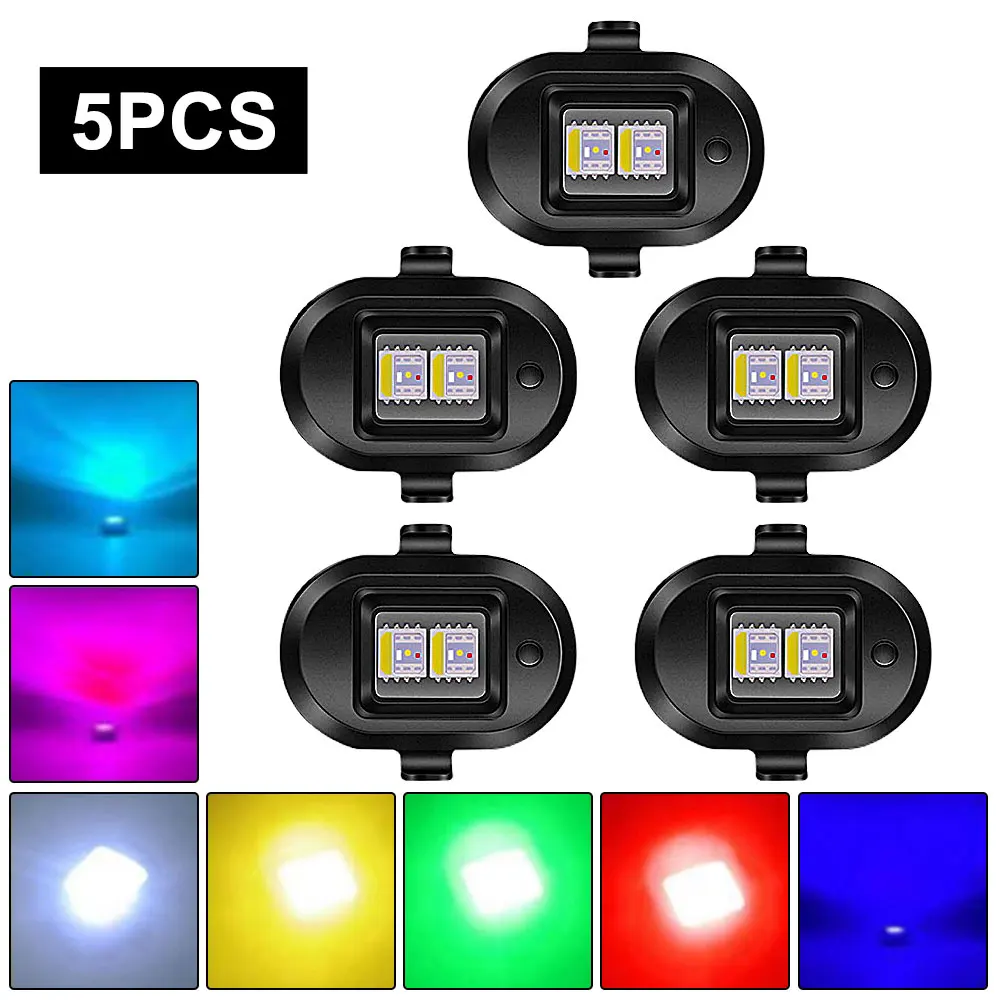 Luz LED inalámbrica de posición para Dron teledirigido, Flash para avión, helicóptero, piezas de bricolaje, Cables de carga USB