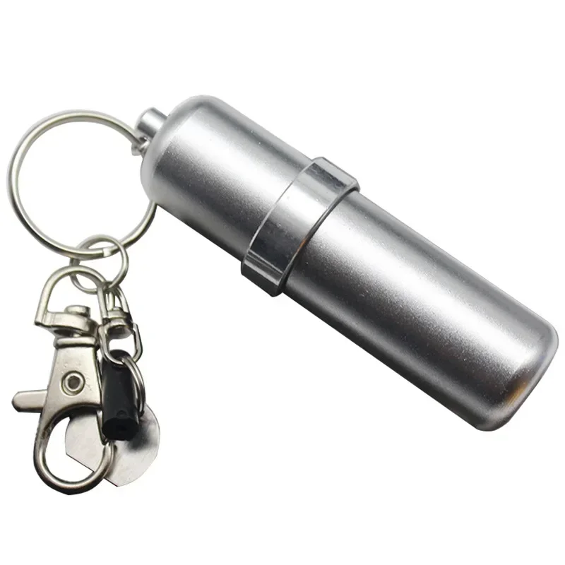 Mini portable Stainless Steel Fuel Canister Kerosene Oil FLUID Can With Key Chain For Lighters Fuel Pot Travel Accessories