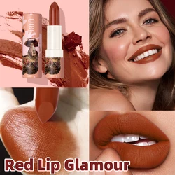 QIBEST Fantasy 6 colors Mushroom Lipstick Makeup Long Lasting Velve Red Sexy Lip Tint Moisture Nude Lip Gloss Women Cosmetics