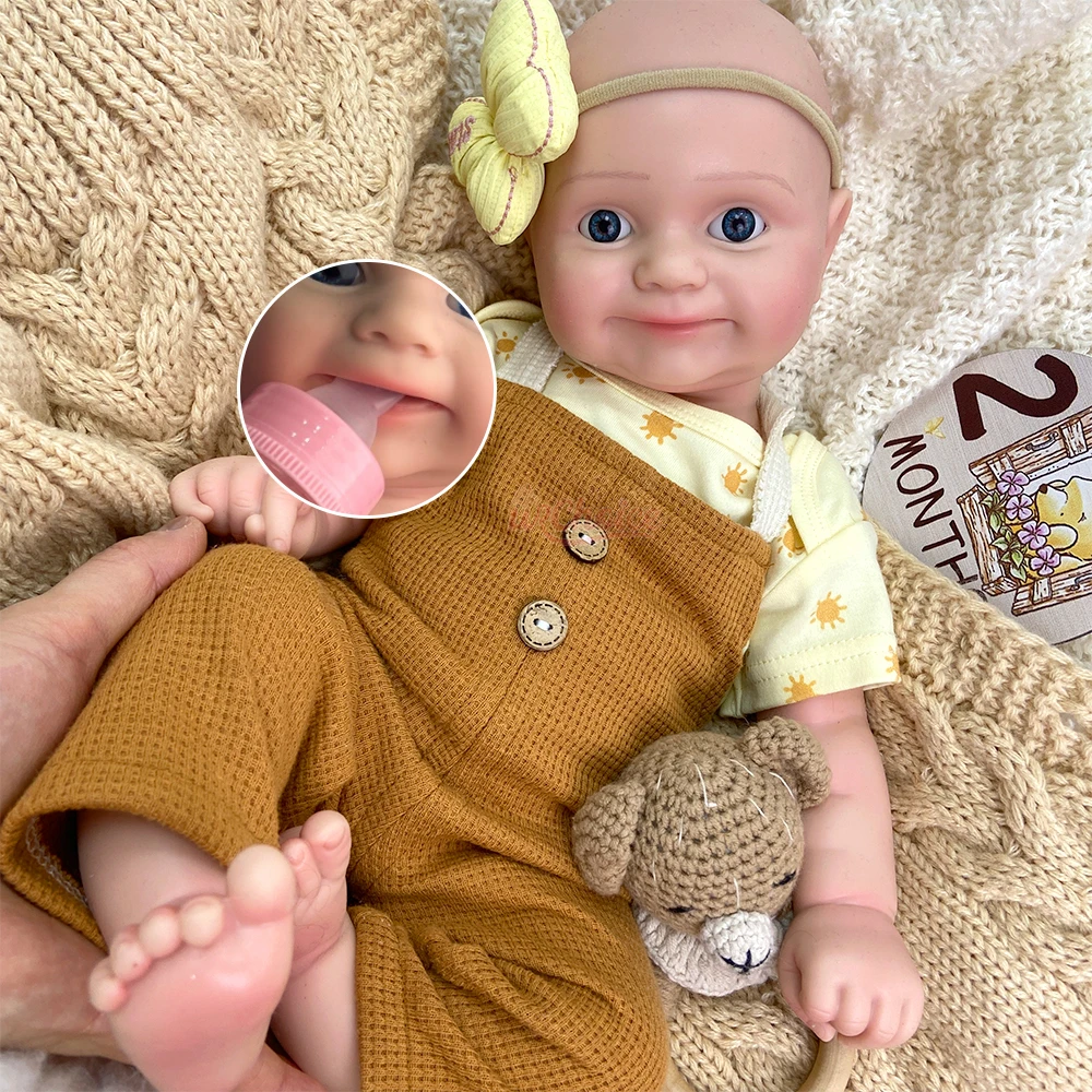 

Realistic 20inch Silicone Reborn Baby Girl Skin-Friendly Waterproof Exquisite Collection Doll for Reborn Enthusiasts