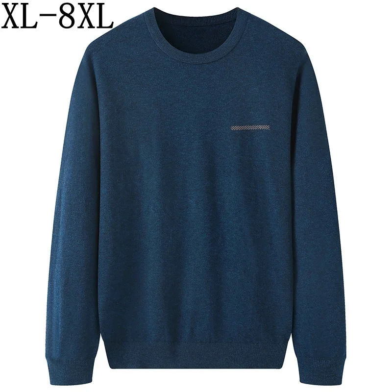 

6XL 8XL 7XL Business Loose Sweater Men 2023 New Autumn Winter Soft Warm Mens Sweaters Casual Pullover Men O-Neck Male Knitwear