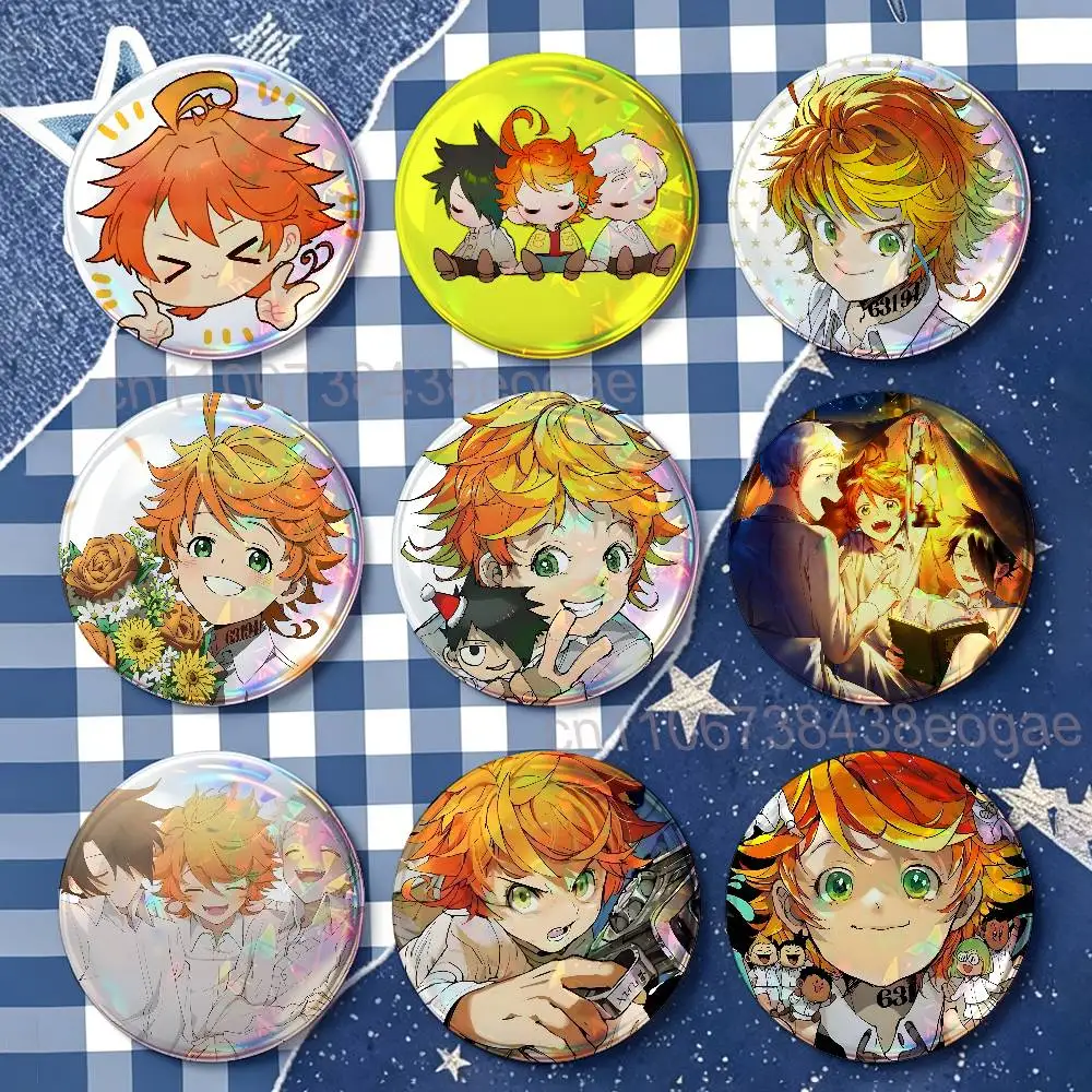 t-the promised neverland E-Emma HD Print Badges Pretty Round Display Brooches IP merchandise 32mm 58mm 75mm 44mm 25mm