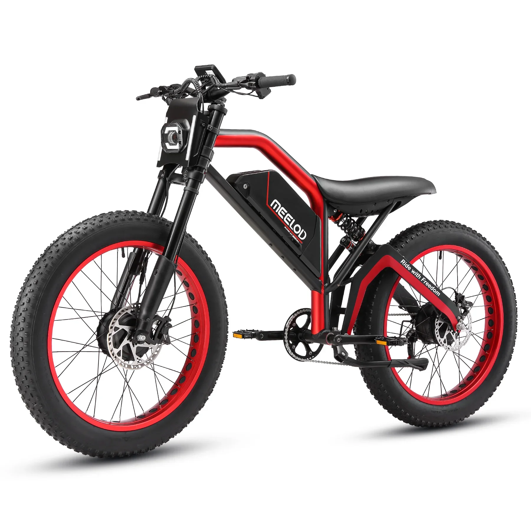 

Электрический велосипед MEELOD XT600DL для взрослых, 1000 Вт * 2, 52 В, 25 Ач, аккумулятор, электрический велосипед, 26-дюймовый электронный горный велосипед с толстыми шинами