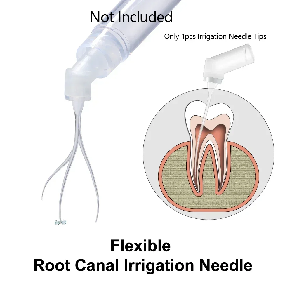 Dental Endoscopic Rinsing Needle Tip Double Side Hole 30G Endo Syringe Root Canal Washing Needle Tip Disposable Cleaning Tools