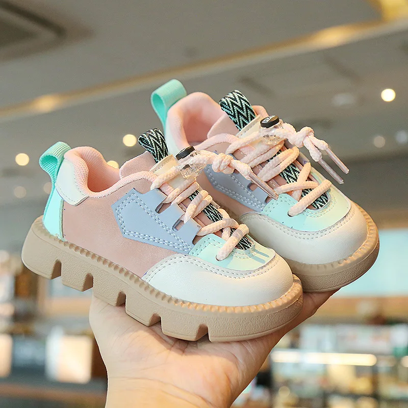 Children Pu Breathable Sneakers 2023 Spring Autumn New Baby Soft Bottom Casual Shoes Toddler Shoes For Boys Girls Casual Shoes