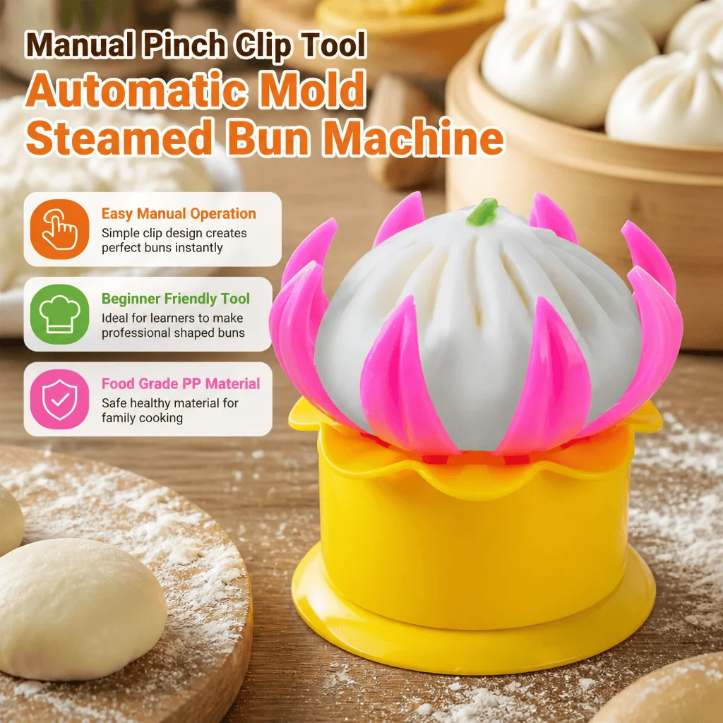 Steamed Bun Mold Manual Maker DIY Dumpling Tool Kitchen Gadget Beginner Friendly Easy Food Grade Safe Time Saving Accessory