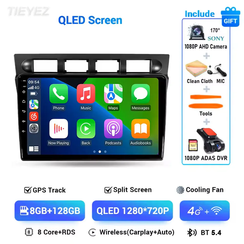 Android 15 Carplay Auto Multimedia Voor Kia Morning Picanto 2004-2007 2 K Radio Stereo WIFI GPS Navigatie WIFI 4G BT DSP DVD