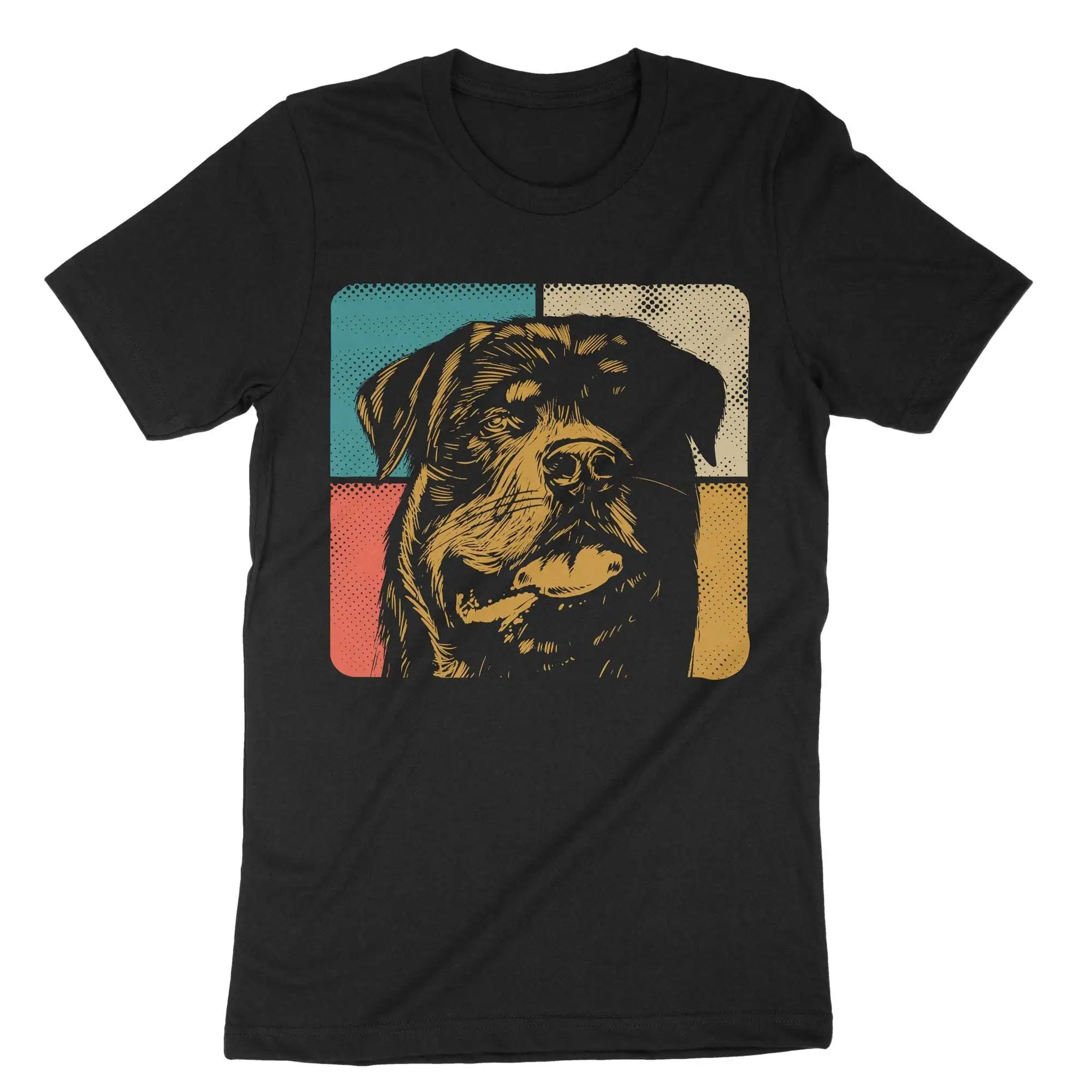 Retro Rottweiler Dog T Shirt Rottie Dad Rescue Guard Mom Vintage