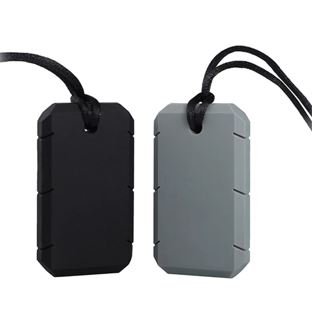 

1 шт., силиконовая жевательная жевательная бирка для младенцев, тренировочная подвеска для моляров, цепочка на шею, детское ожерелье для облегчения прорезывания зубов, серое