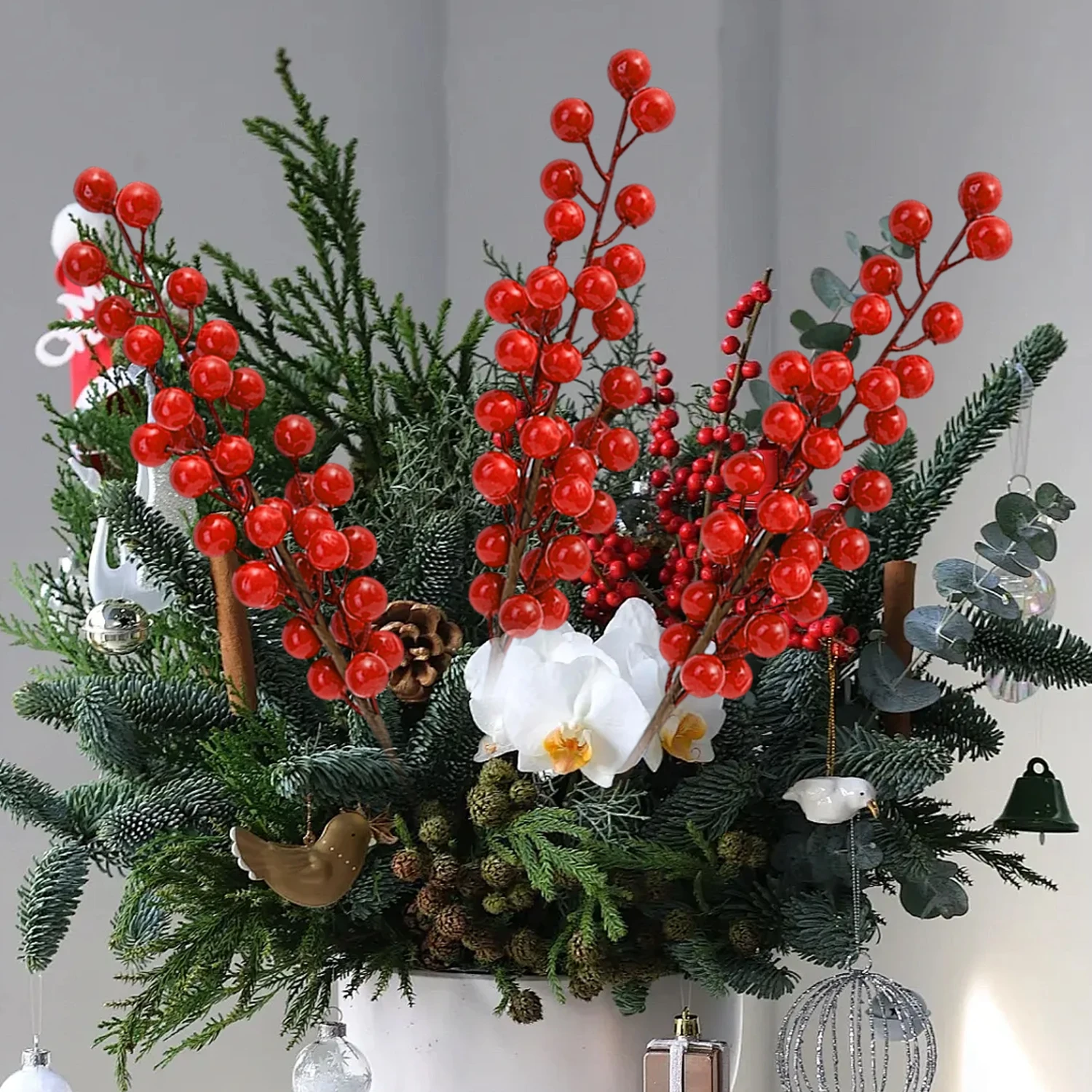 Rami Artificiali di Bacche Ros - Christmas Wreath Fake recensione e prezzo