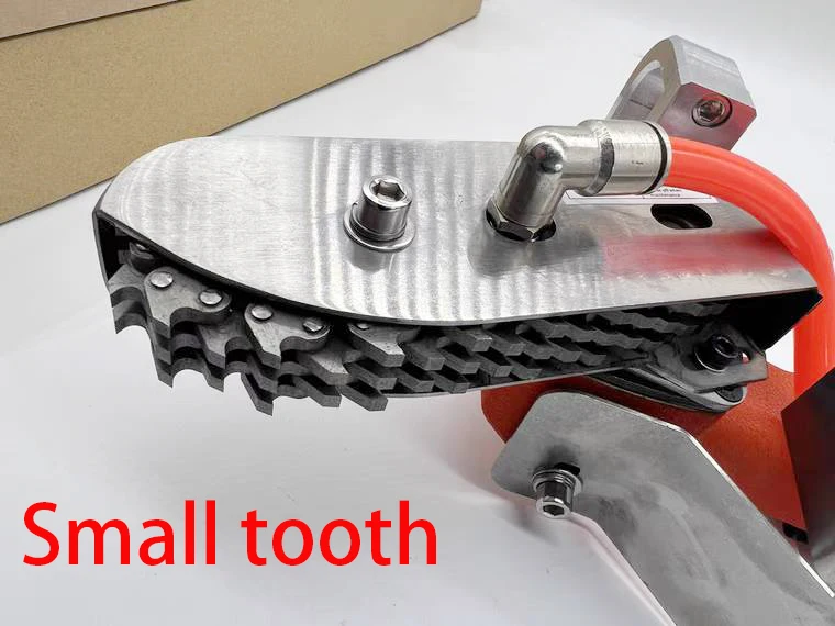 

Small Tooth Rows 4500RPM High Speed Portable Pneumatic Waste Stripper Carton Paper Stripping Trimming Narrow Chain Orange