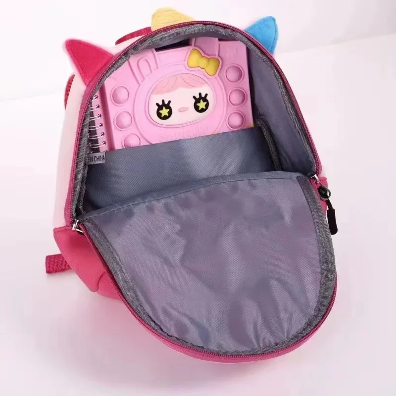 Animals Cartoon Pop Bubble School Backpack Fidget Toys Antistress Kawaii Bag Kids Kindergarten School Bag for Girls Boys Gift