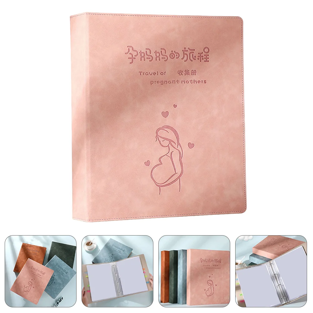 Diario de embarazo Libro de recuerdos de maternidad Recuerdo de tapa dura para la planificación de llegada del bebé Regalo único para las mamás esperando Vintage