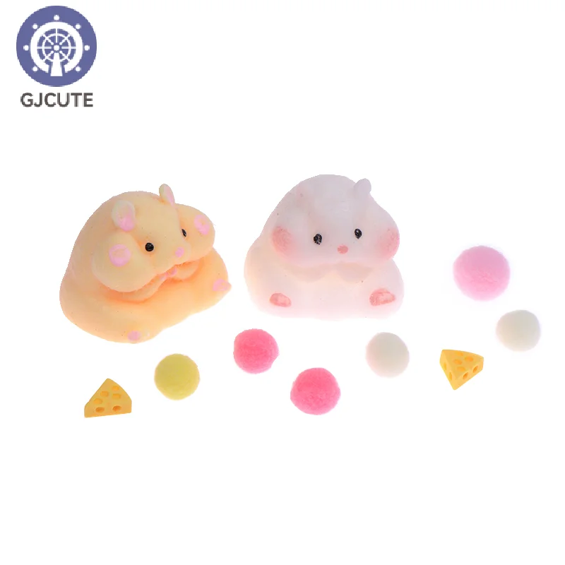 Super Soft Cute Q-Bullet Simulated Hamster Toy Mini Kawaii Squishy Stress Relief Squeeze Toys TPR Decompression Toy