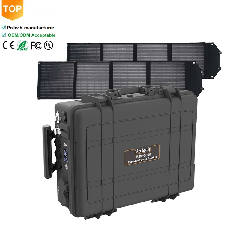 

BJC A grade on grid 2000w portable solar energy system for power station banks lithium battery solar generator 3000w 220v