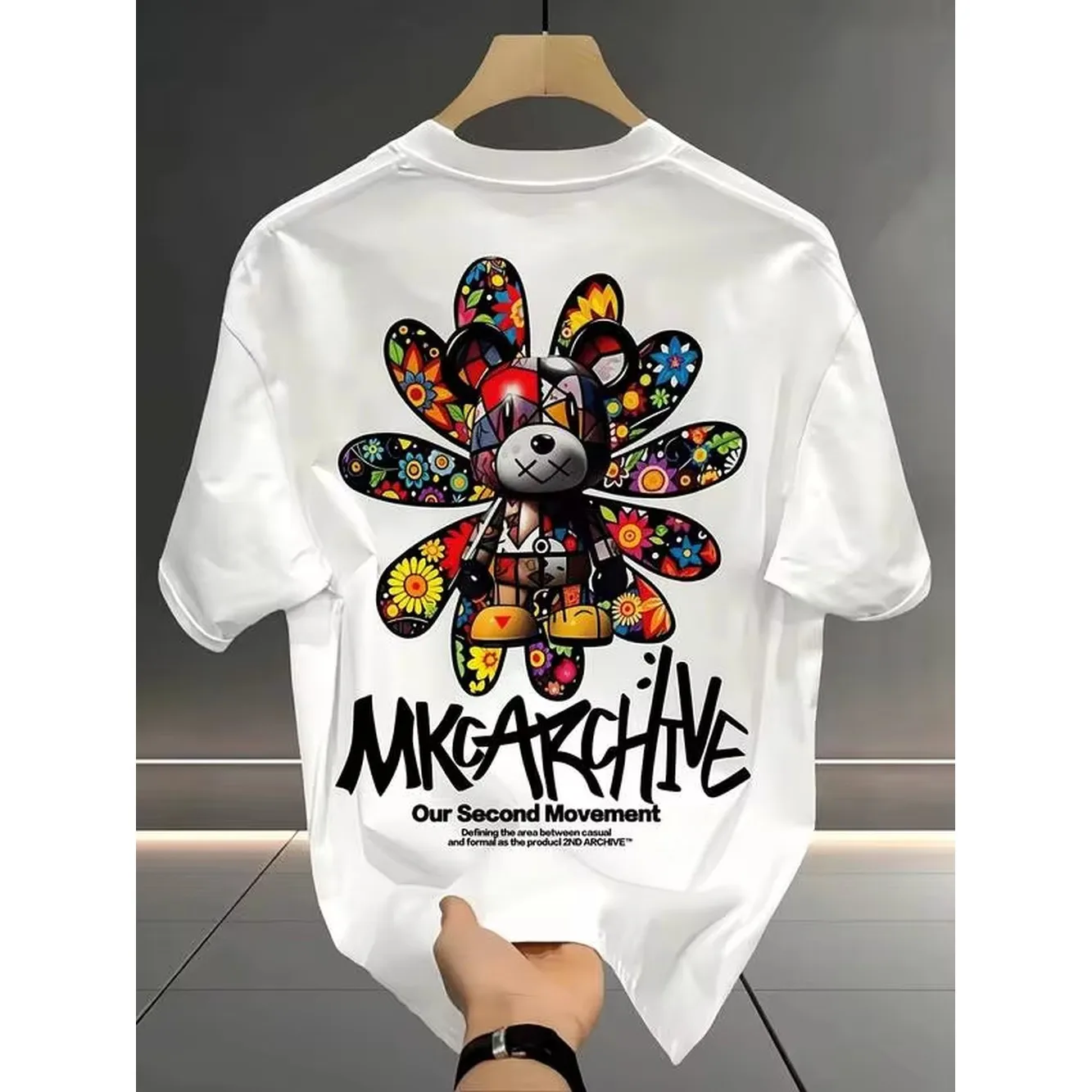 Fashion Brand Printed Short-Sleeved T-Shirt For Men In Summer Heavy Pure Cotton Korean-Style Japanese-Style Printed Versatile Tops For Men