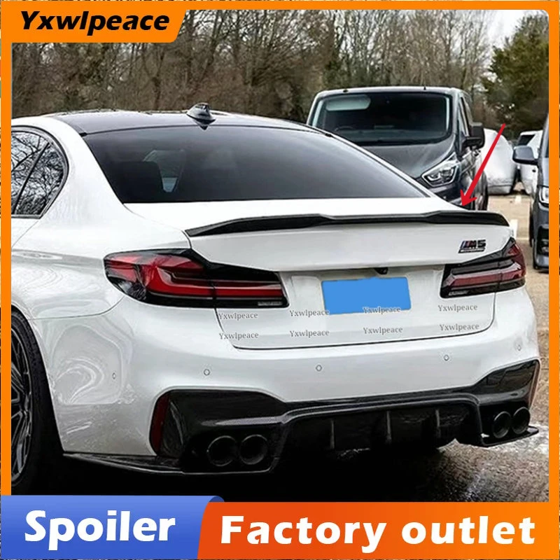 

For BMW 5 Series G30 F90 M5 2018 2019 2020 2021 2022 Spoiler ABS Material Pro Style Unpainted Color Rear Trunk Lip Spoiler