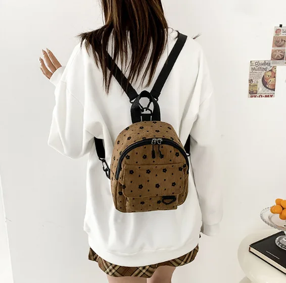 Pastel Mini Backpack for Girls Casual Korean Fashion Retro Crossbody Shoulder Bag Multi-Use Stylish Japanese Inspired Design