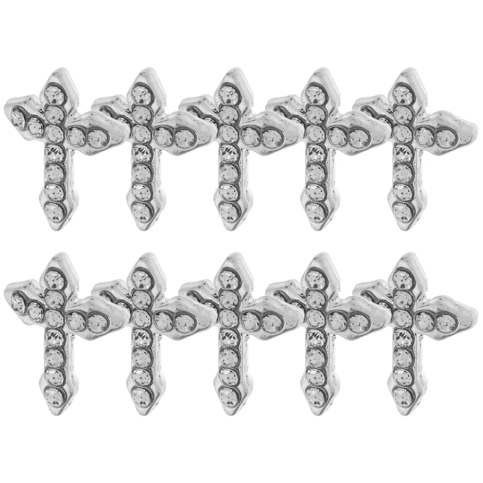 

10 Pcs Nail Art Accessories Dangling Charms Cartoon Bulk The Cross for Nails Design Alloy Cute
