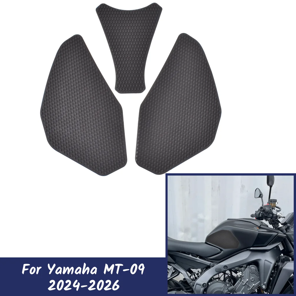 For MT 09 Tank Pad Stickers Gas Protector For Yamaha MT-09 MT09 2024 2025 2026 Motorcycle Kit Knee Sticker Decal Accessories
