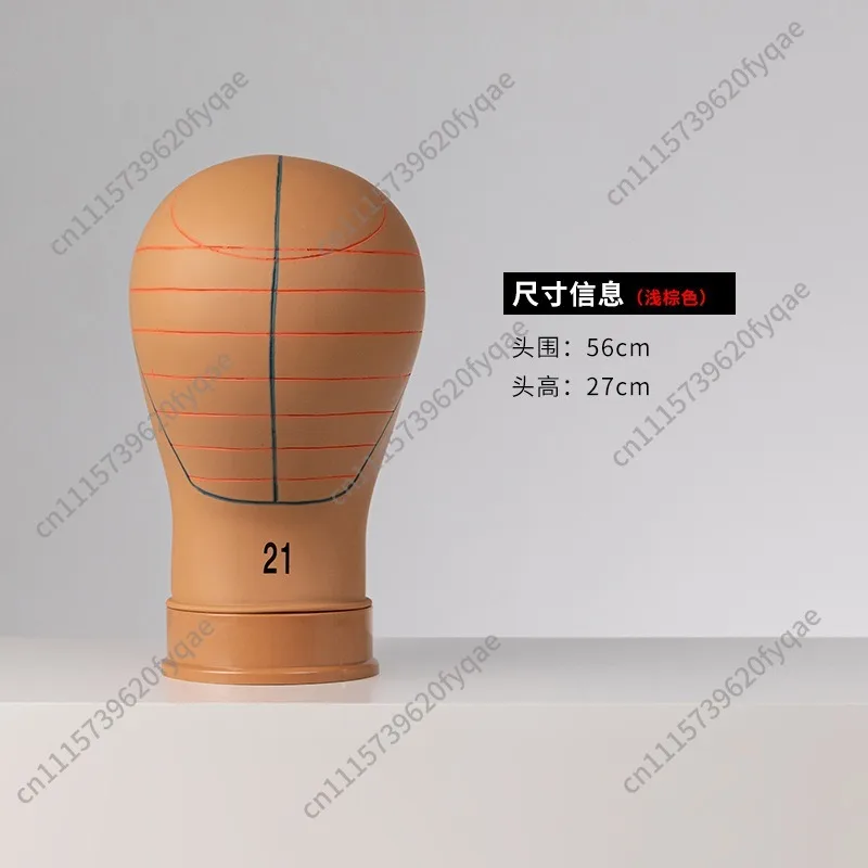 Wig model head practice trimming modeling props cos hair design hair girl dummy can be inserted needle display stand