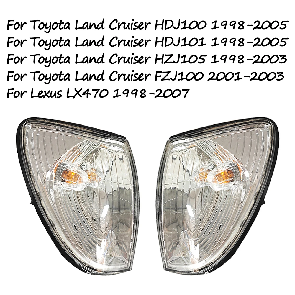 Para Toyota Land Cruiser Lexus LX470 1998 1999 2000 2001 2002 2003 2004 2005-2007 luz de esquina luz de giro de parachoques delantero
