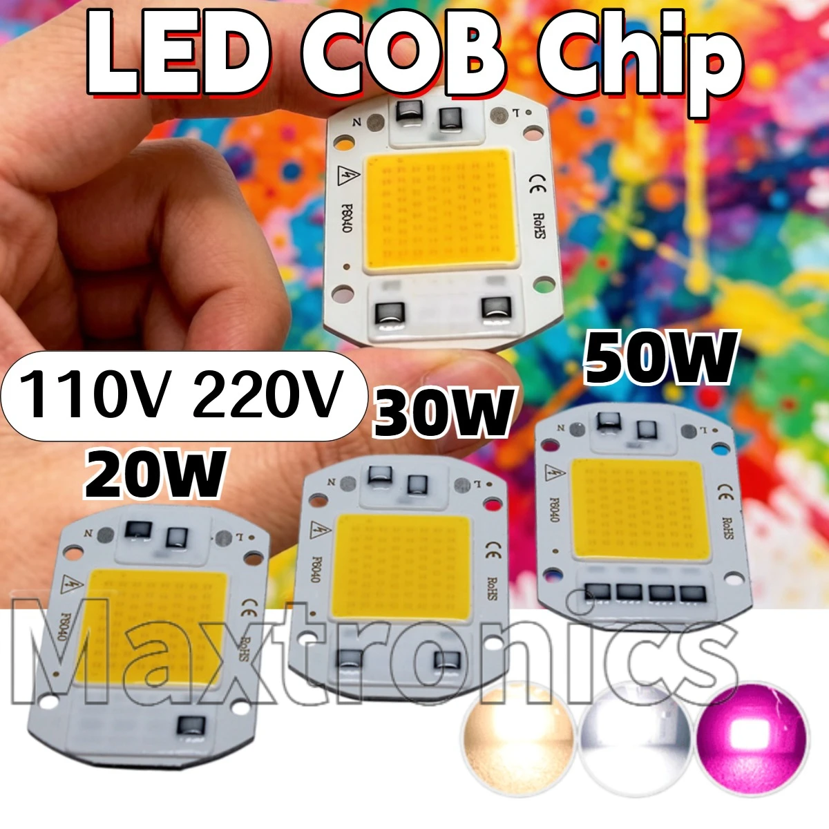 

20/30/50W LED COB Chip 110V 220V No Need Driver LED Lamp Beads for Flood Light Spotlight Lamp DIY COB Lighting Light Source Chip