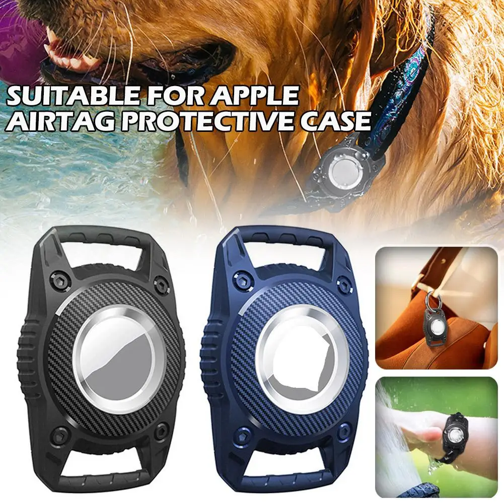 For Apple Airtag Protective Case Key Chain Anti-loss Tracker Pet Locator Waterproof Key Holder Front Back Full